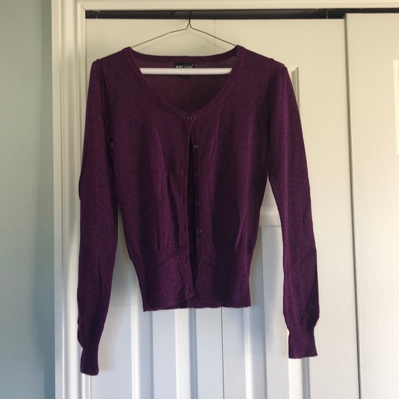 Purple Sparkle Sweater. Size Small - Picture 1 of 4